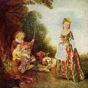 Jean antoine Watteau Der Tanz painting